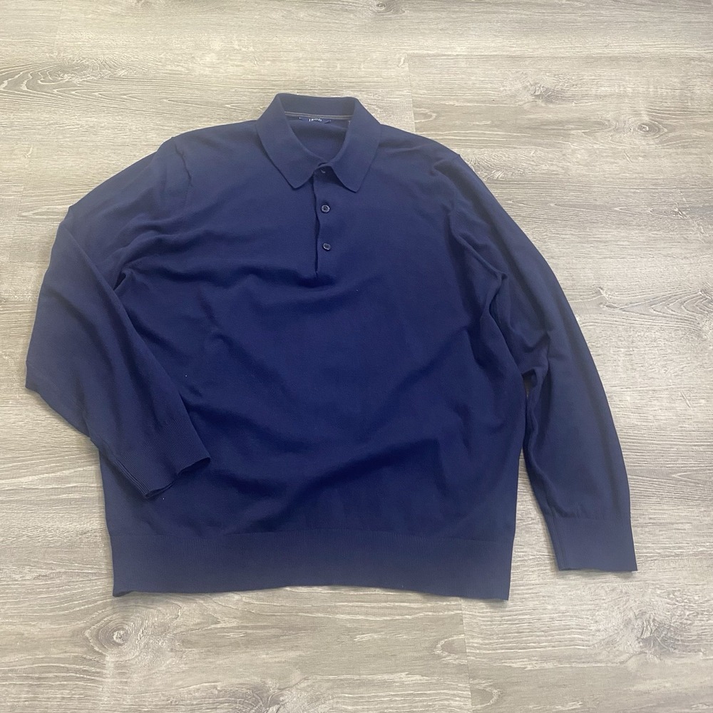 Izod Sweater Men's size XL Blue Quarter Button‎ Prep